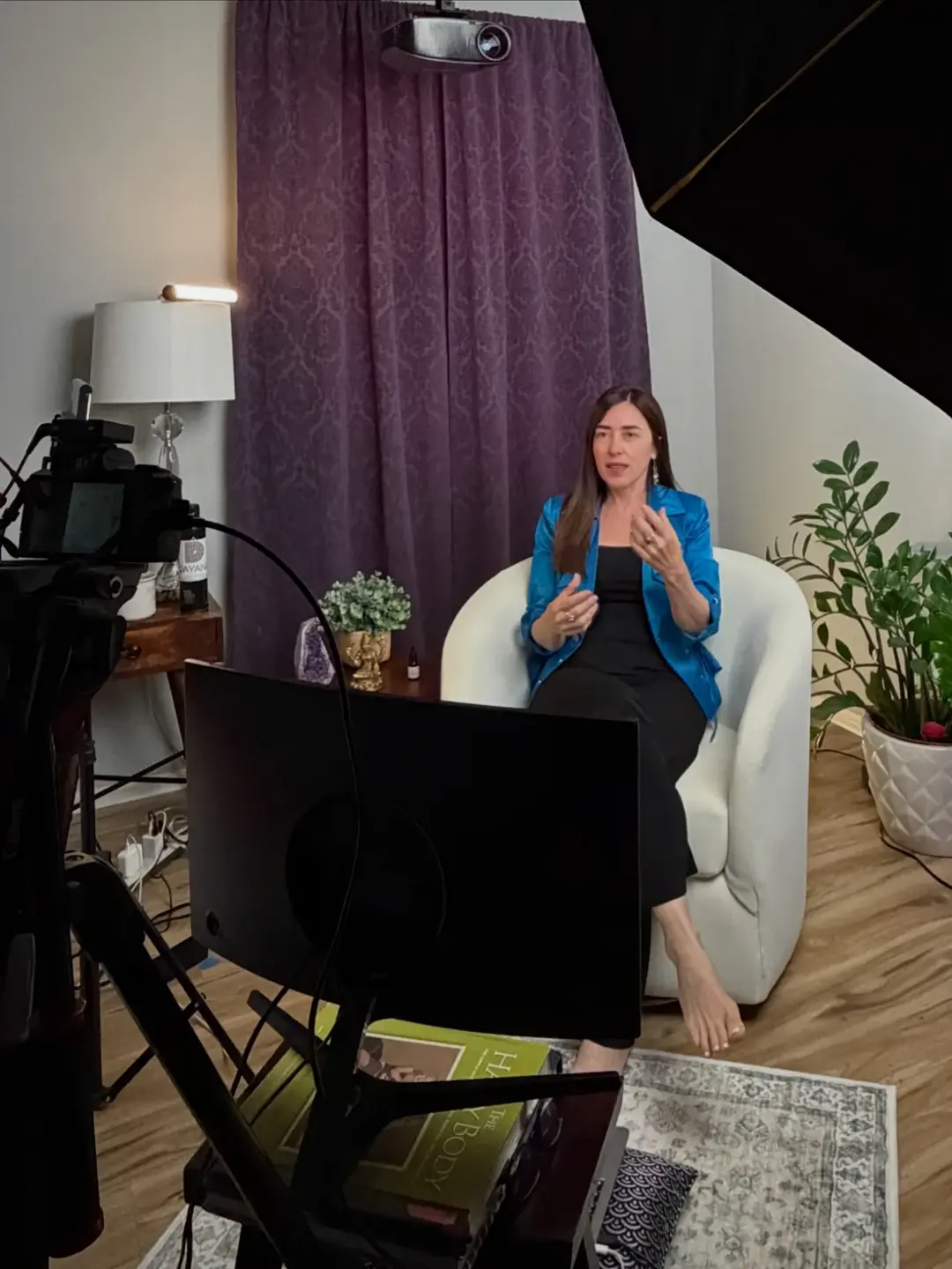 Behind the scenes: recording the new somatics video series.